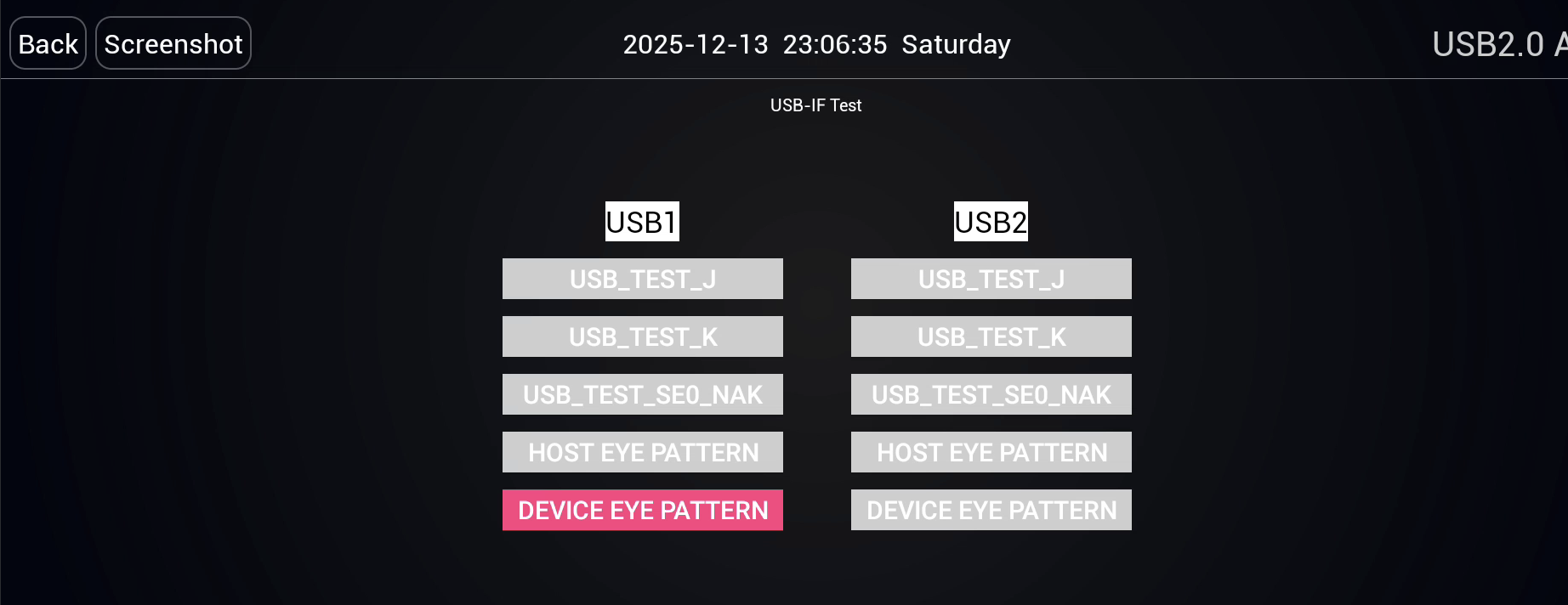 DEVICE EYE PATTERN selected